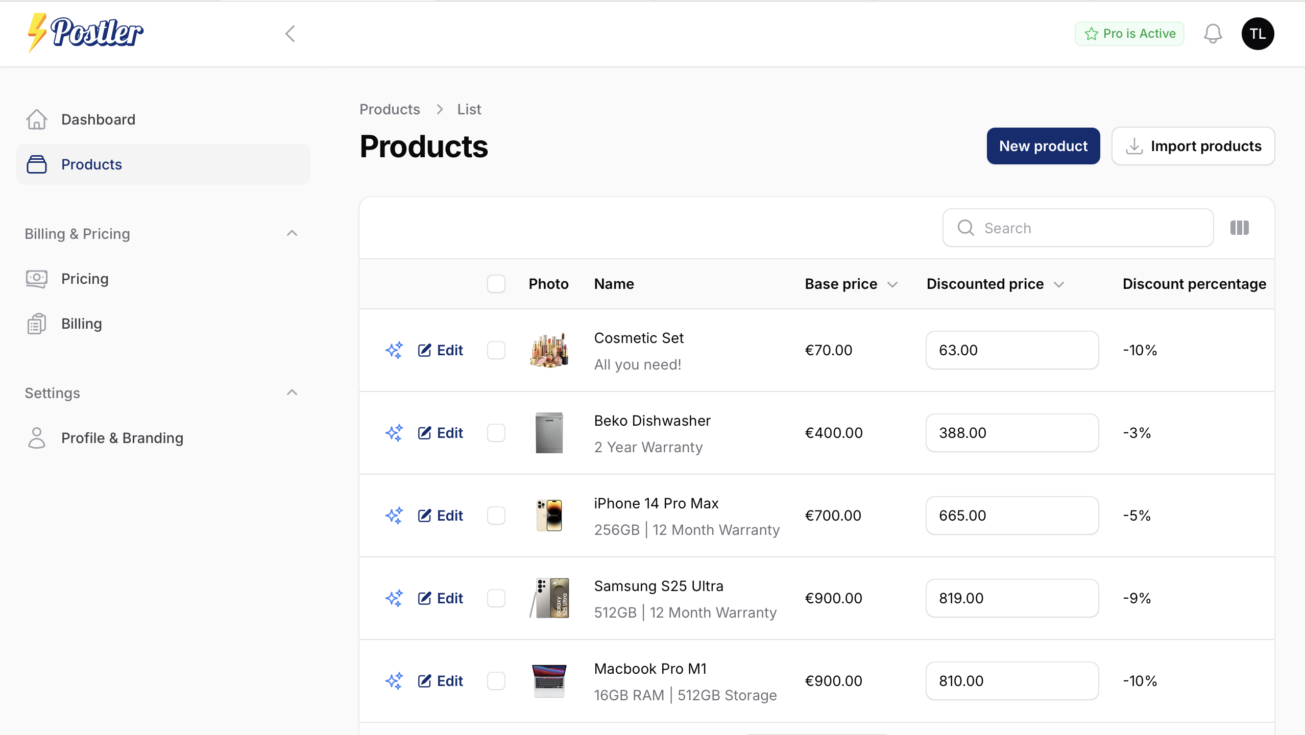 Product screenshot